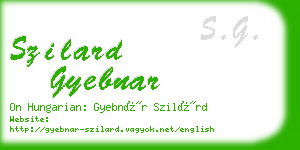 szilard gyebnar business card